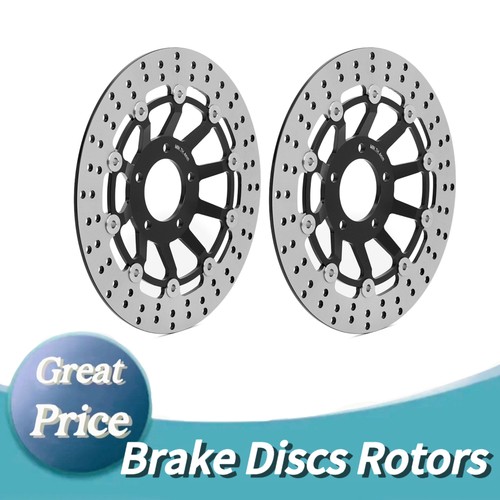 Pair round front brake discs - round,